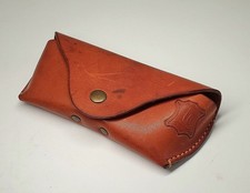 Handmade leder brillenetui - leder, –