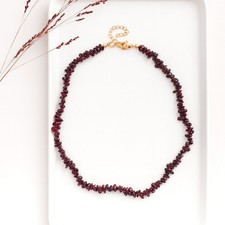 Granat Edelstein Splitterkette