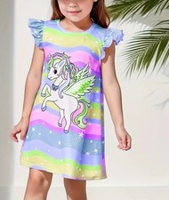 Mädchenkleid mit Einhorn &