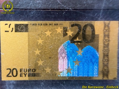 Goldbarren euro banknote - 20,