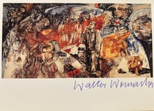 Walter Womacka: "Wenn Kommunisten träumen", signierte Postkarte, 15 x 10,5 cm