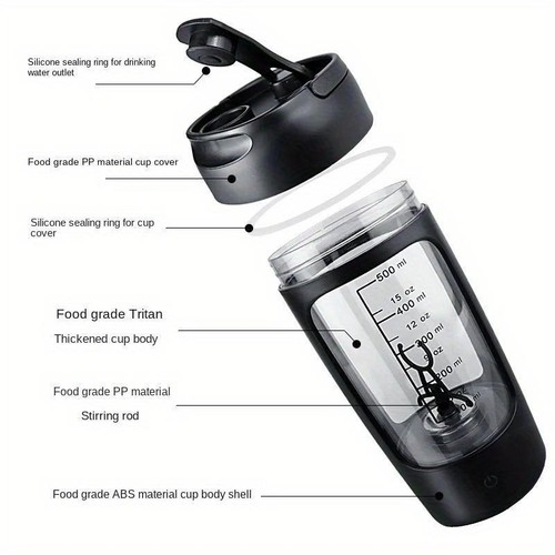 Proteinpulver mixbecher 500ml - proteinpulver,