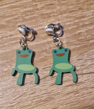 Frosch-Stuhl Ohrringe mit Klippverschluss