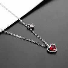 Halskette Rot Herz Sterling