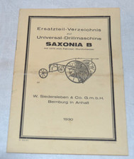 Ersatzteil-Verzeichnis 1930