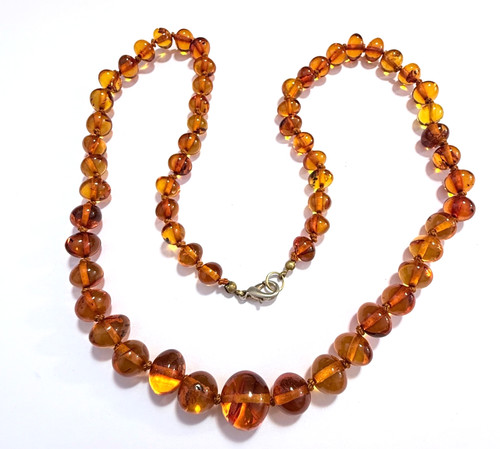 Vintage bernsteinkette - vintage,