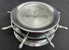 Schatz Ships Bell Chronometer Schiffsuhr Yachtuhr Glasenuhr Barometer Silber