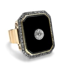ART DECO RETRO GOLD DIAMANT