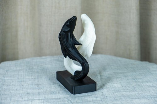 Yin yang koi skulptur - yin-yang, –