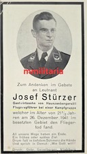 Sterbebild WWII Leutnant Pilot