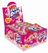Chupa Chups Crazy Dips Erdbeer Lutscher 24x14 g Pg.