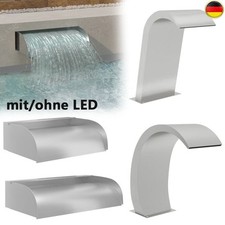 Pool Wasserfall Schwalldusche Wasserfontäne Poolfontäne mit/ohne LED Edelstahl