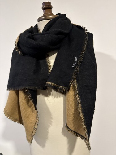 Zara schal schwarz - schwarz, camel