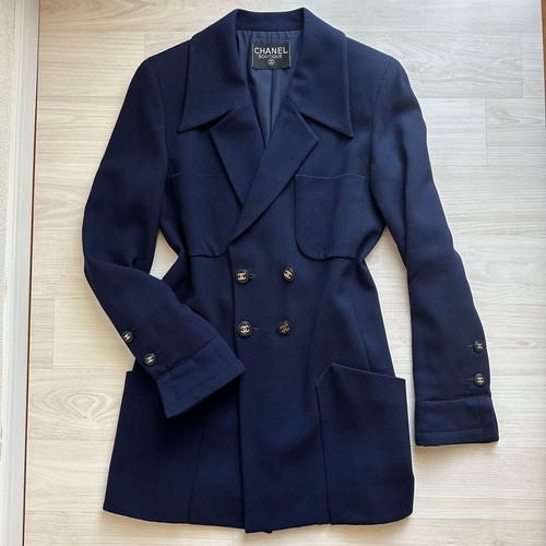 Chanel navy tailored jacket - chanel,