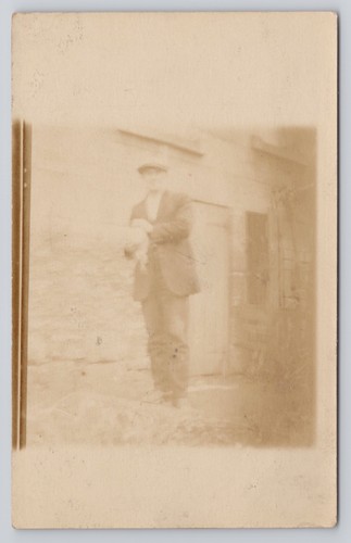 Antike rppc mann vor - antike,