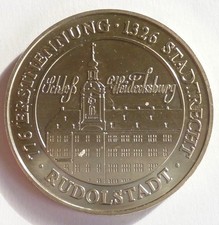 Thüringen, RUDOLSTADT 1976, 1200 Jahre Rudolstadt, Schloß Heidecksburg, 40 mm