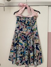 Kleid Rockabilly Petticoatkleid 50er-Jahre Neckholder-Kleid Retro Swing Größe 36