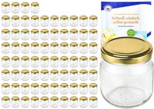 75 Rundgläser 212ml nieder gold Einmachgläser Marmeladengläser Einweck Glas