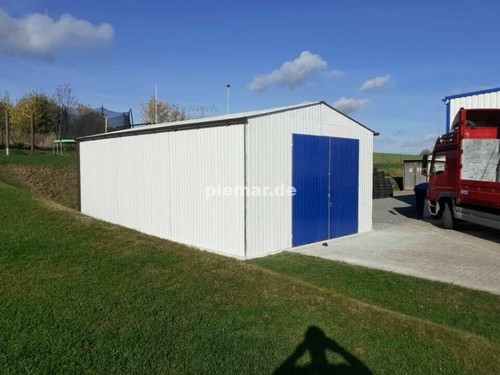 Blechgarage 4x7m ral9010 - 4x7m, in