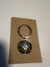 Freimaurer Anhänger Schlüsselanhänger Freemasonry Masonry Rund  Keychain 