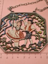 Alte Zinn Flachfigur Anhänger