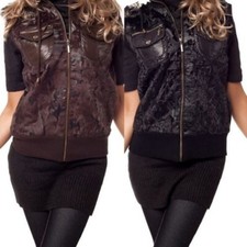 Sexy Damen Fell Weste Plüsch