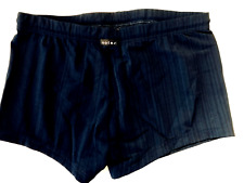 Badehose Schwimmhose Kastenbadehose Schwarz Gestreift Gr. 4 - S  Neu