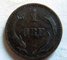 Danmark/ Dänemark  1 ore 1878