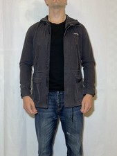 Carhartt W‘Battle Parka Jacke Parker Übergangsjacke Schwarz Washed Gr L