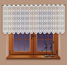 Scheibengardine aus Jacquard Bistrogardine Stangendurchzug