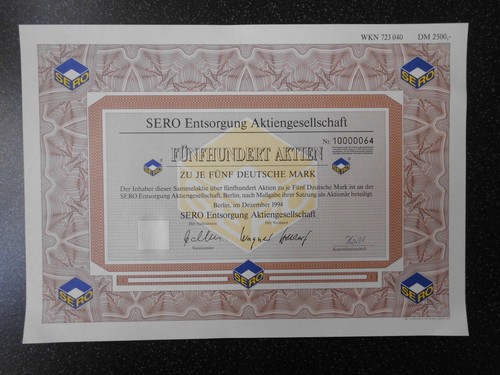 Sero entsorgung berlin 1994 - ag,