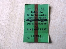 DDR Bahn Fahrkarte Pinonierexpreß Thälmann für Schienenbus