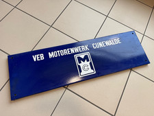 Cunewalde Motorenwerk DDR Emailschild Service VEB IFA Kombinat Diesel Schönebeck