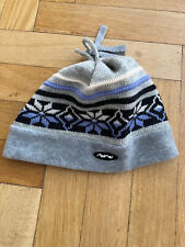 Steffner Mütze Schurwolle grau/blau Kopfumfang ca. 60 cm