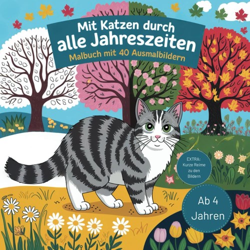 Katzen malbuch kinder 4 - malbuch,