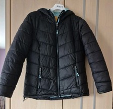 Nordcap Damen Stepjacke Winterjacke Leichte Kapuze Reißverschluss Gr. 42 Schwarz