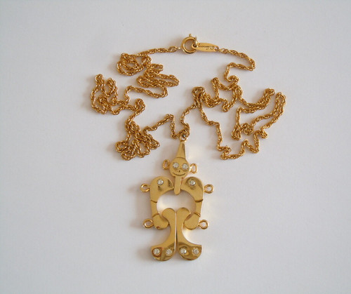 Kette anhänger clown strass - anhänger,