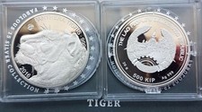 Laos 500 Kip 2016 Tiger, 20 g Feinsilber, Fabulous 15, Polierte Platte Proof PP