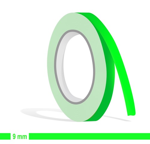 Zierstreifen 9mm neon grün - zierstreifen,