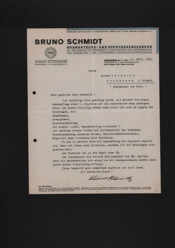 Dresden brief 1934 bruno - dresden,,