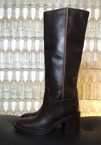 Zara echtleder stiefel - stiefel, /