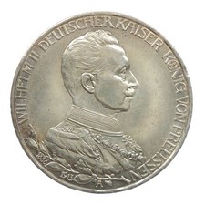 Preußen 3 Mark 1913 A Wilhelm II. 25jähriges Regierungsjubiläum | Jaeger 112