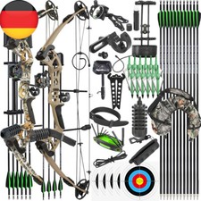 Compoundbogen Set Jagdbogen Einstellbar 30-55lbs Bogenschießen Sportbogen Jagd