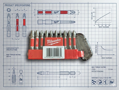 Milwaukee bit set 4932480941 - milwaukee,