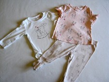 3tlg. Babyset  mit Hase, Hose