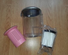 CLEANMAXX Akku Staubsauger Bechelter Sieb Filter Pink Staubdose PC-P008E