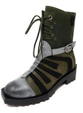 Damen combat boot mit eckiger - mit,