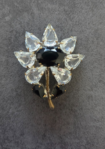 Vintage strass brosche blüte - vintage,