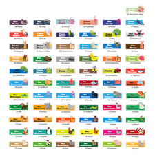 Personalisierte Namensaufkleber Tiere – 100 Stück, Kinder, Schule, wasserfest