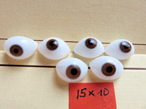 Puppenaugen gezwickte 15mm x - ,,